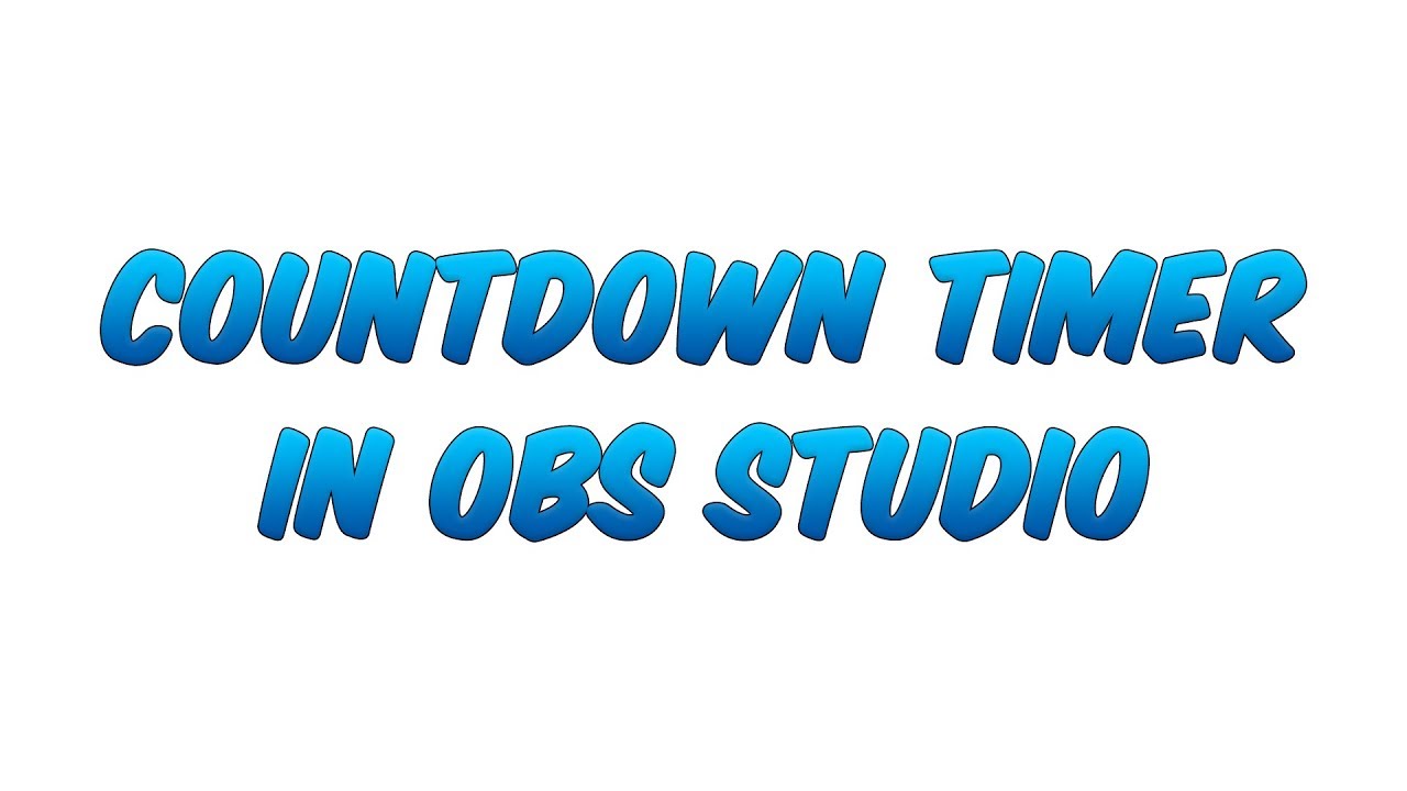 countdown timer in obs